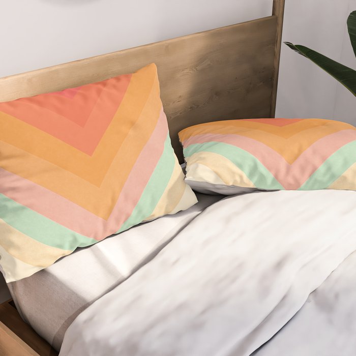 Rainbow Chevrons Pillow Sham Gallery Image 2