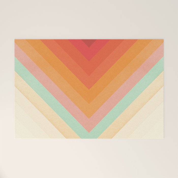 Rainbow Chevrons Welcome Mat Gallery Image 1