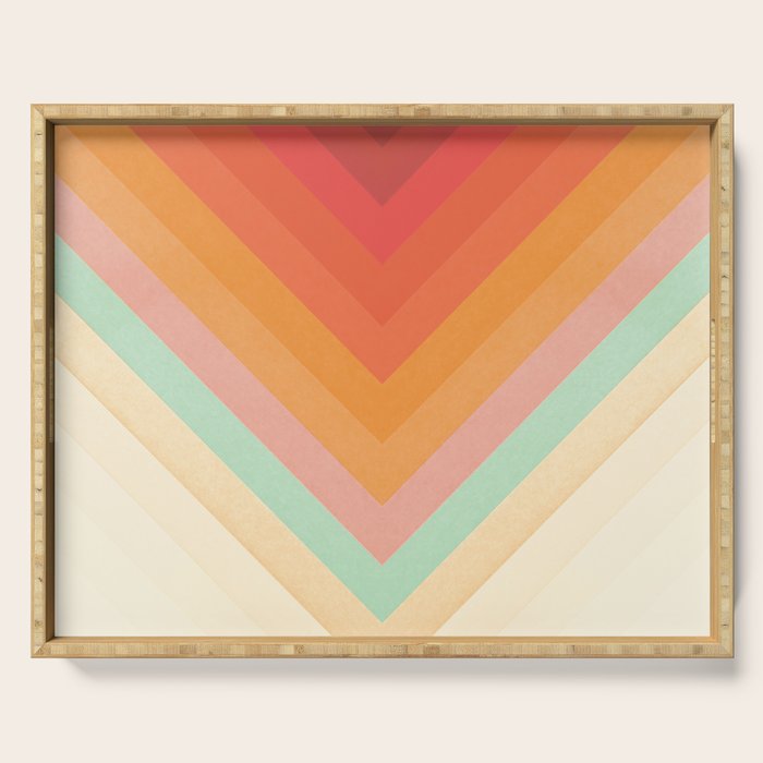Rainbow Chevrons Serving Tray Gallery Image 1