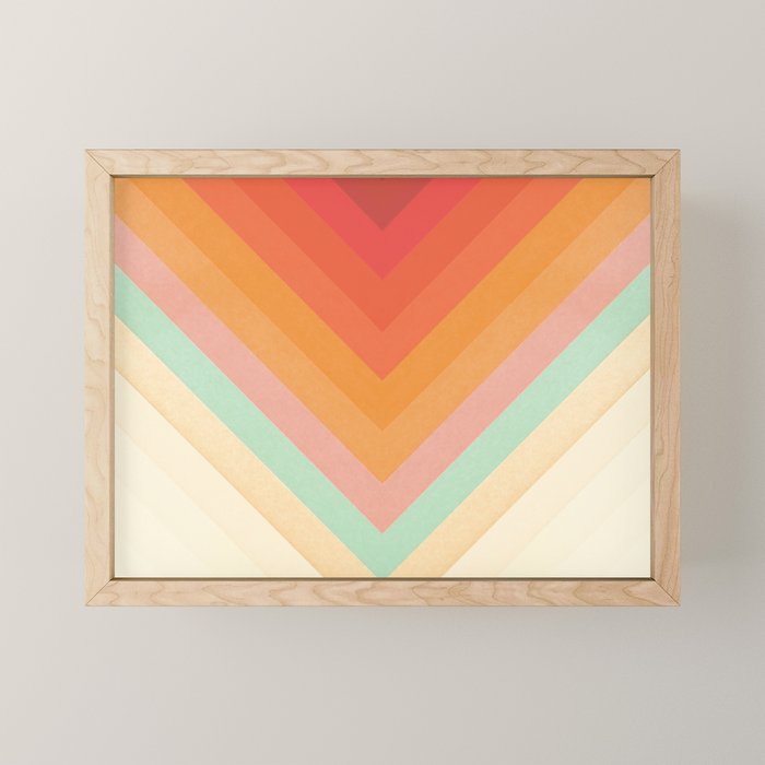 Rainbow Chevrons Mini Art Print Gallery Image 1