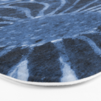 Daisies in Country Field Painting in Navy Blue Bath Mat Gallery Image 3