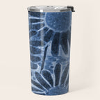 Daisies in Country Field Painting in Navy Blue Travel Mug Gallery Image 2