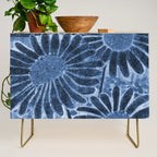 Daisies in Country Field Painting in Navy Blue Credenza Gallery Image 1