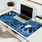 Daisies in Country Field Painting in Navy Blue Desk Mat Gallery Image 2