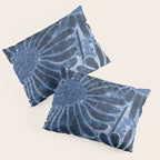 Daisies in Country Field Painting in Navy Blue Pillow Sham Gallery Image 3