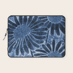 Daisies in Country Field Painting in Navy Blue Laptop Sleeve Gallery Image 1
