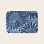 Daisies in Country Field Painting in Navy Blue Bath Mat Gallery Image 1