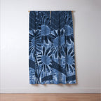 Daisies in Country Field Painting in Navy Blue Window Curtain Gallery Image 3