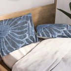 Daisies in Country Field Painting in Navy Blue Pillow Sham Gallery Image 2
