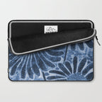 Daisies in Country Field Painting in Navy Blue Laptop Sleeve Gallery Image 2