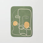 Abstract Face Line Art 06 Bath Mat Gallery Image 1