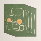 Abstract Face Line Art 06 Wrapping Paper Gallery Image 3