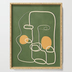 Abstract Face Line Art 06 Serving Tray Gallery Image 1