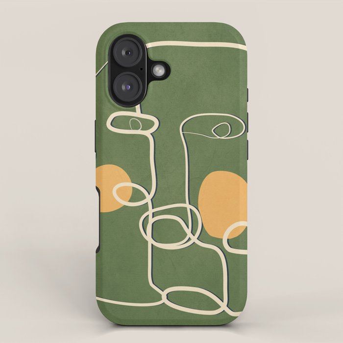 Abstract Face Line Art 06 iPhone Case Gallery Image 1