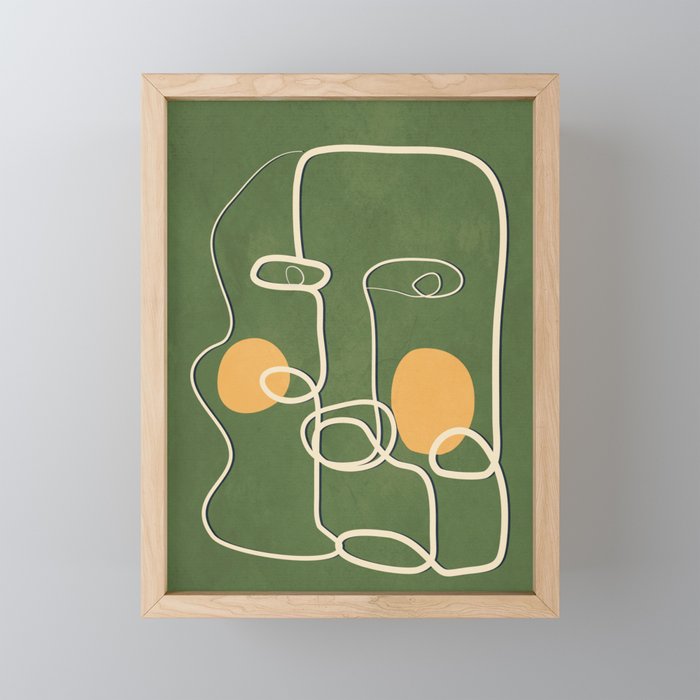 Abstract Face Line Art 06 Mini Art Print Gallery Image 1