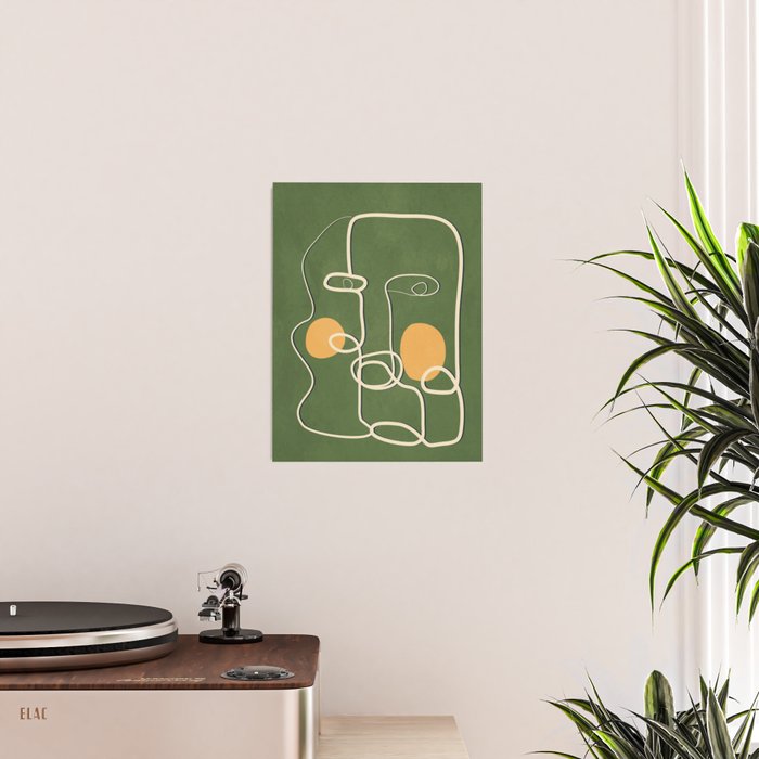 Abstract Face Line Art 06 Poster Gallery Image 2