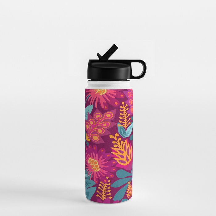 Fiesta Garden Illustration Water Bottle Gallery Image 1