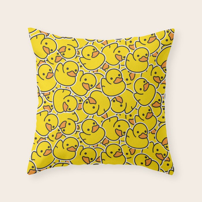 Rubber Duckies Throw Pillow Gallery Image 6