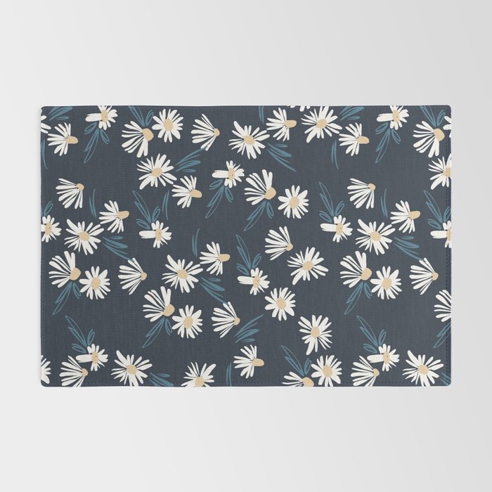 Daisy Florals on Navy Rug Gallery Image 2