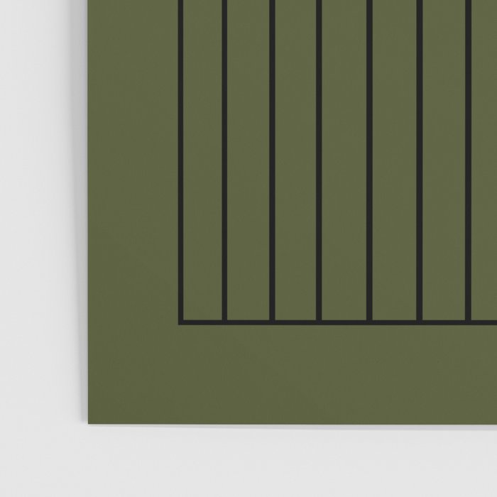 Minimal Arch XII Dark Green Modern Geometric Lines Poster Gallery Image 3