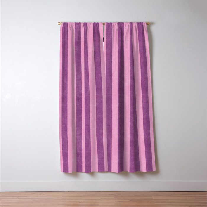 STRIPES - 004 - purple Window Curtain Gallery Image 3