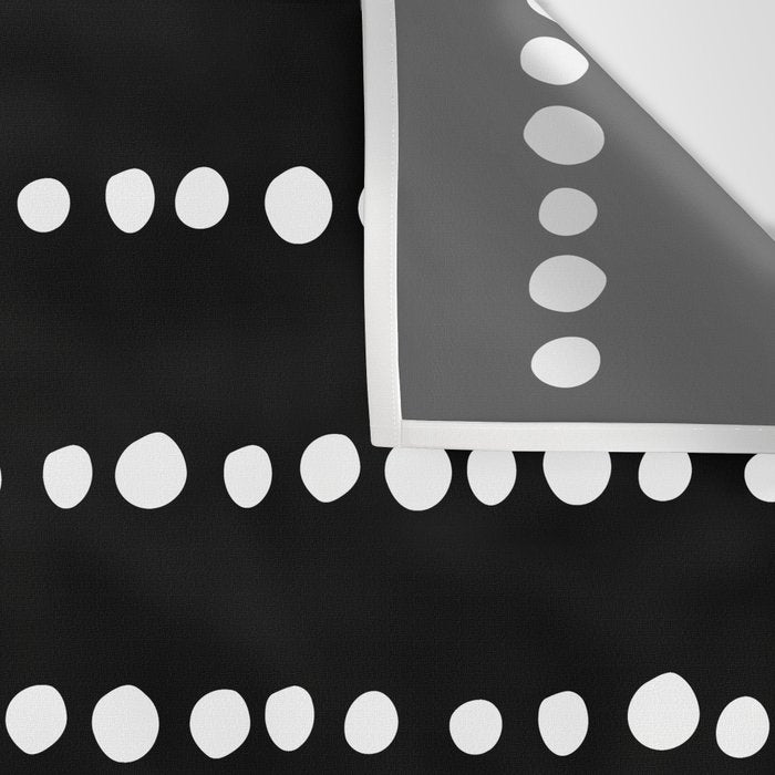 Spotted, Abstract, Black and White, Boho Print Wall Tapestry Gallery Image 3