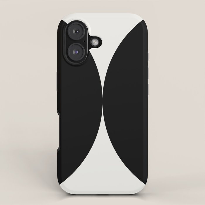 Bold Geometric Shapes Maximalism X Black and White iPhone Case Gallery Image 1