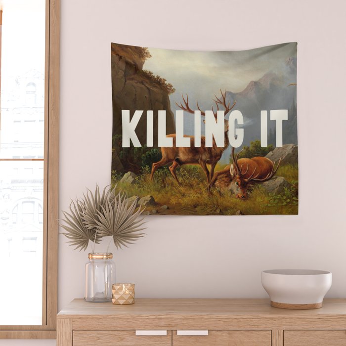 Killing It - Motivational Quote Wall Tapestry Gallery Image 2