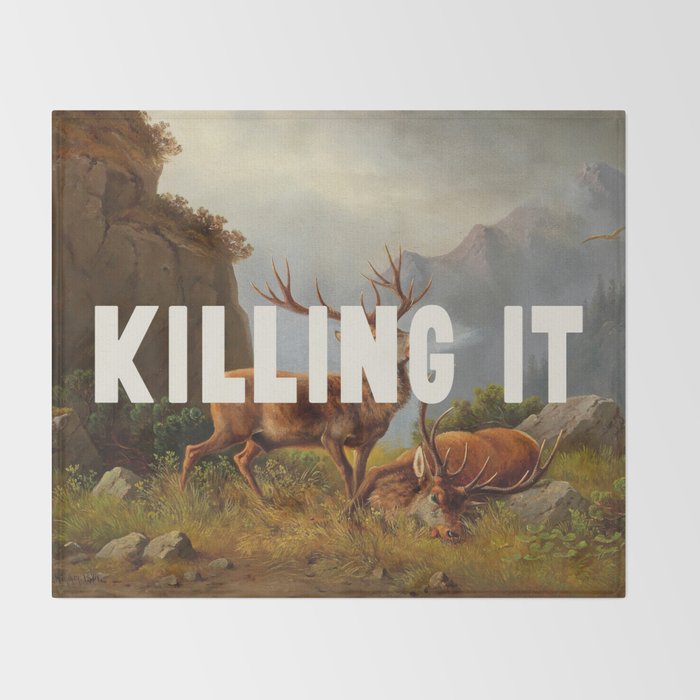 Killing It - Motivational Quote Throw Blanket Gallery Image 2
