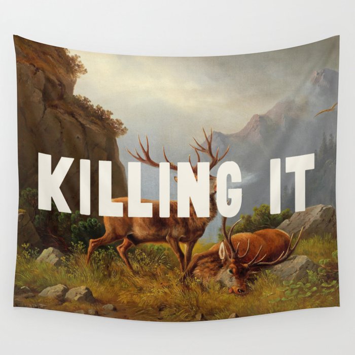 Killing It - Motivational Quote Wall Tapestry Gallery Image 1