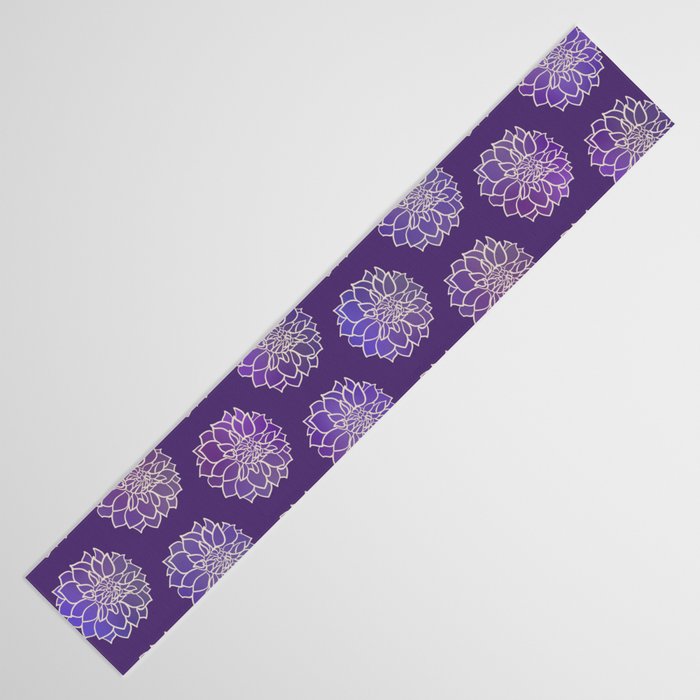 Dahlia Flower Pattern 3 Table Runner Gallery Image 3