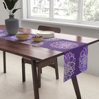 Dahlia Flower Pattern 3 Table Runner Gallery Image 2