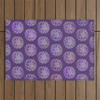 Dahlia Flower Pattern 3 Outdoor Rug Gallery Image 1