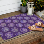 Dahlia Flower Pattern 3 Outdoor Rug Gallery Image 2