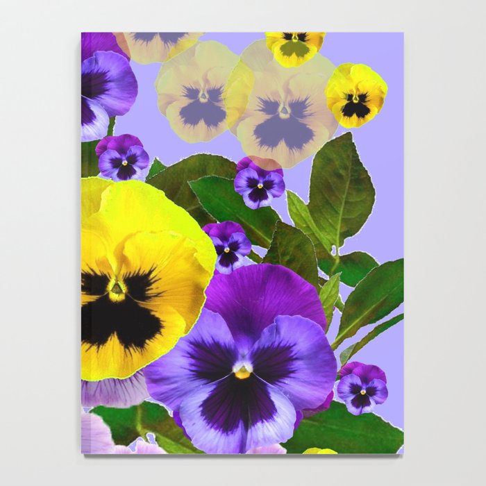SPRING PURPLE & YELLOW PANSY FLOWERS Notebook Gallery Image 4