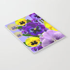 SPRING PURPLE & YELLOW PANSY FLOWERS Notebook Gallery Image 3