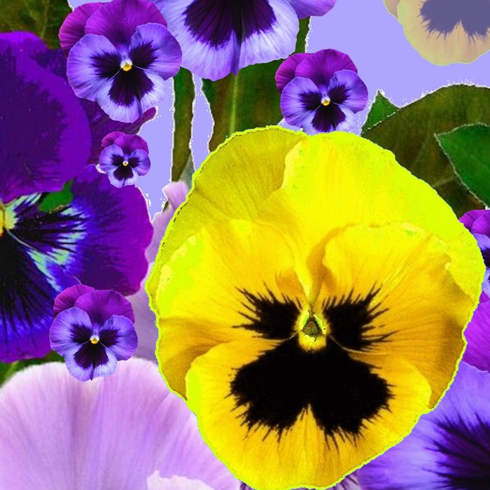 SPRING PURPLE & YELLOW PANSY FLOWERS Coffee Mug Gallery Image 2