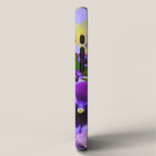 SPRING PURPLE & YELLOW PANSY FLOWERS iPhone Case Gallery Image 2