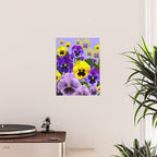 SPRING PURPLE & YELLOW PANSY FLOWERS Poster Gallery Image 2