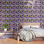 SPRING PURPLE & YELLOW PANSY FLOWERS Wallpaper Gallery Image 3
