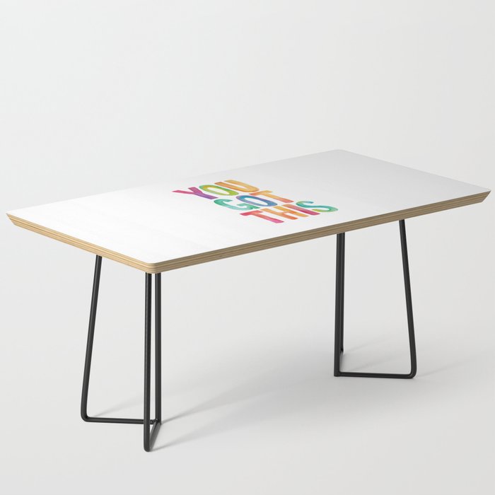 You Got This Rainbow Watercolor Coffee Table Gallery Image 1