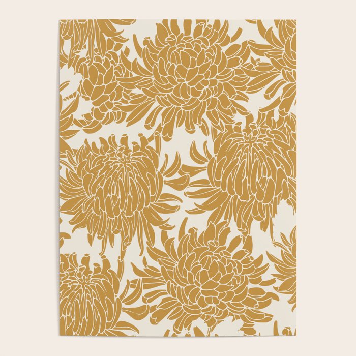 Yellow Chrysanthemums, Floral Poster Gallery Image 4