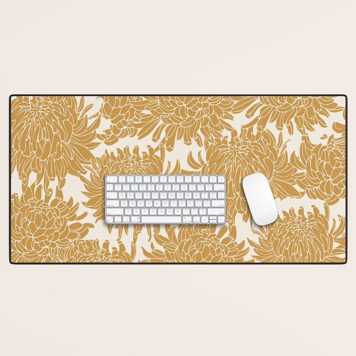 Yellow Chrysanthemums, Floral Desk Mat Gallery Image 1