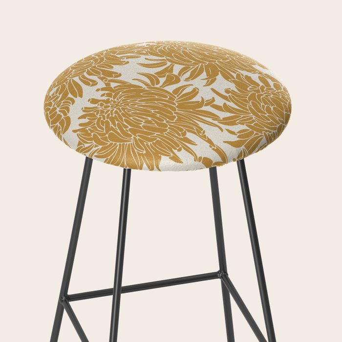 Yellow Chrysanthemums, Floral Stool Gallery Image 2
