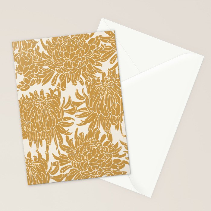 Yellow Chrysanthemums, Floral Stationery Card Gallery Image 2