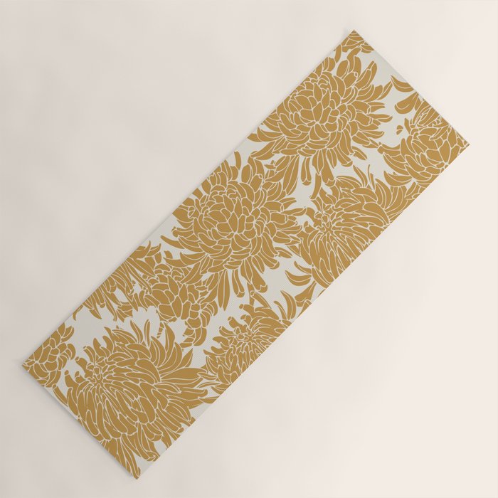 Yellow Chrysanthemums, Floral Yoga Mat Gallery Image 1