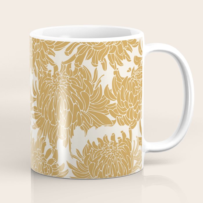 Yellow Chrysanthemums, Floral Coffee Mug Gallery Image 1