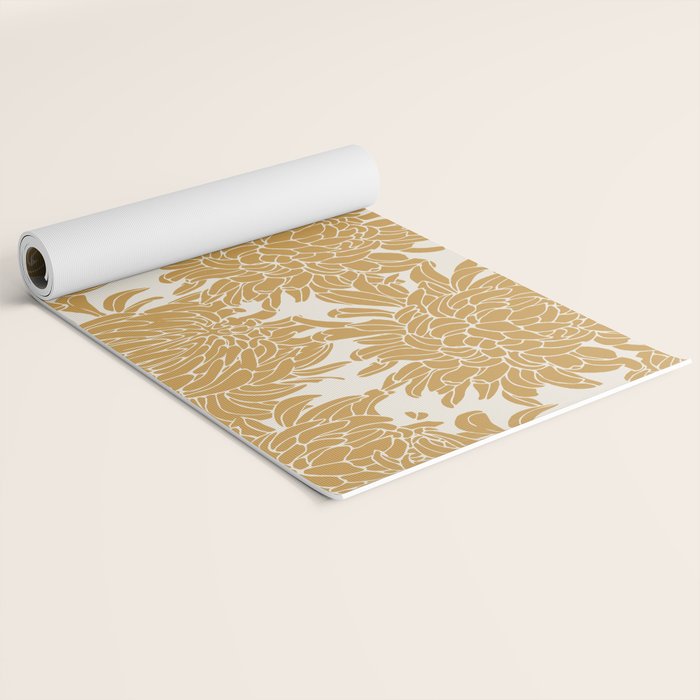 Yellow Chrysanthemums, Floral Yoga Mat Gallery Image 2