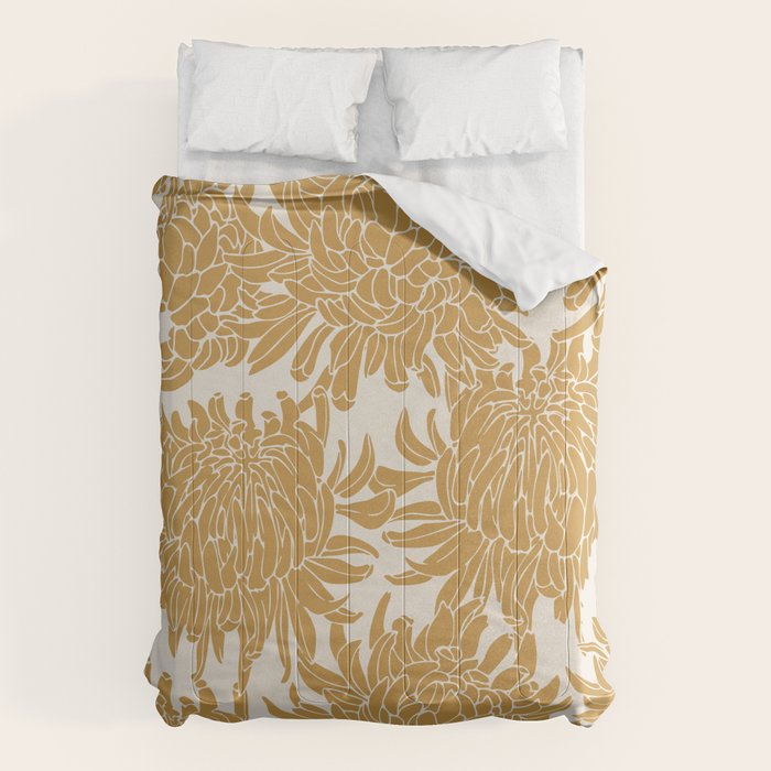 Yellow Chrysanthemums, Floral Comforter Gallery Image 6