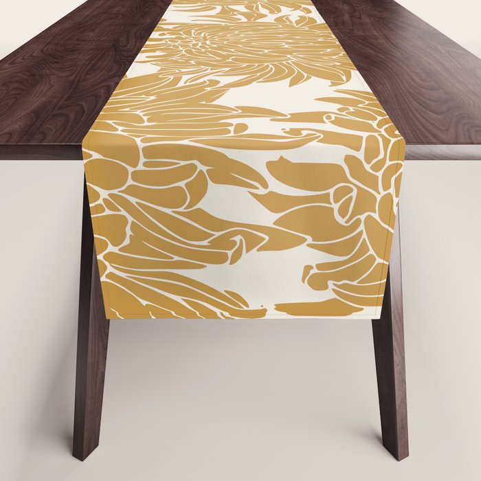 Yellow Chrysanthemums, Floral Table Runner Gallery Image 1